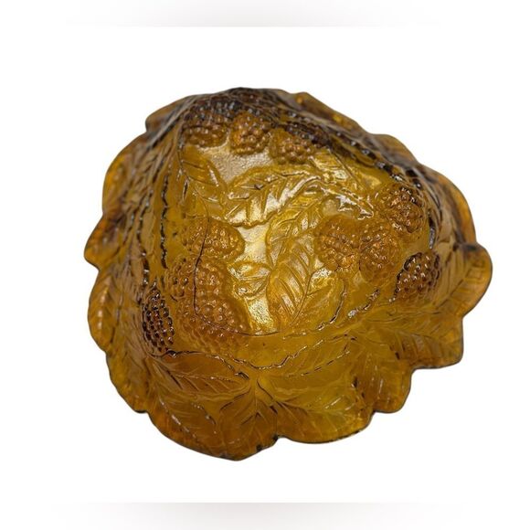 Vintage Indiana Carnival Amber glass vintage loganberry entryway catch up - Picture 5 of 8